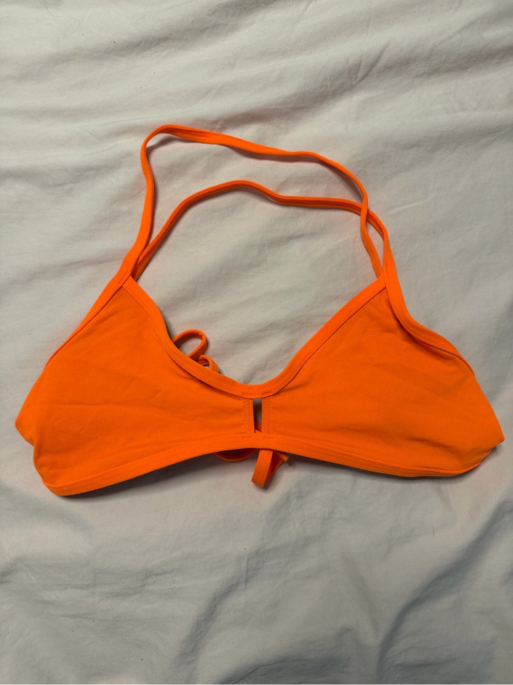 JOLYN Women’s Neon Orange Swim Top XL